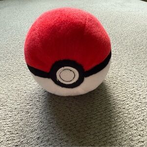 Pokemon Nintendo Toy Stuffed Plush Ball 5" Red White Black Pokeball‎ Tomy